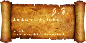 Jandaurek Heliodor névjegykártya